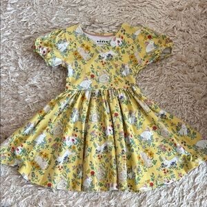 Yellow Floral Kids Dress